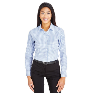 Devon & Jones CrownLux Performance® Ladies' Micro Windowpane Shirt